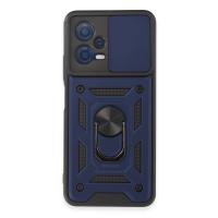 Newface Xiaomi Redmi Note 12 5G Kılıf Pars Lens Yüzüklü Silikon - Lacivert