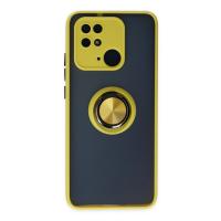 Newface Xiaomi Poco C40 Kılıf Montreal Yüzüklü Silikon Kapak - Sarı