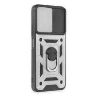 Newface Xiaomi Redmi Note 12 5G Kılıf Pars Lens Yüzüklü Silikon - Gümüş