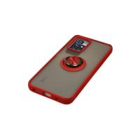 Newface Xiaomi Redmi 10 2022 Kılıf Montreal Yüzüklü Silikon Kapak - Kırmızı