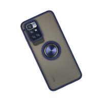 Newface Xiaomi Redmi 10 2022 Kılıf Montreal Yüzüklü Silikon Kapak - Lacivert