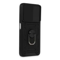 Newface Xiaomi Redmi Note 12S Kılıf Pars Lens Yüzüklü Silikon - Siyah