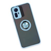 Newface Xiaomi Redmi Note 12S Kılıf Montreal Yüzüklü Silikon Kapak - Buz Mavi