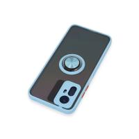 Newface Xiaomi Redmi Note 12S Kılıf Montreal Yüzüklü Silikon Kapak - Buz Mavi