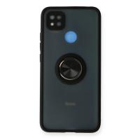 Newface Xiaomi Redmi 9C Kılıf Montreal Yüzüklü Silikon Kapak - Siyah