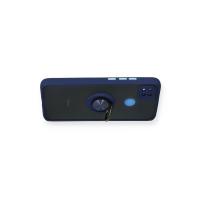 Newface Xiaomi Redmi 9C Kılıf Montreal Yüzüklü Silikon Kapak - Lacivert