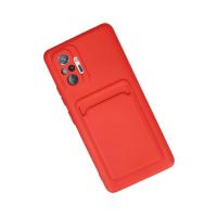 Newface Xiaomi Redmi Note 10 Pro Kılıf Kelvin Kartvizitli Silikon - Kırmızı