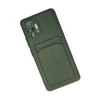 Newface Xiaomi Redmi Note 10 Pro Kılıf Kelvin Kartvizitli Silikon - Koyu Yeşil