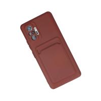 Newface Xiaomi Redmi Note 10 Pro Kılıf Kelvin Kartvizitli Silikon - Bordo