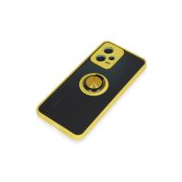 Newface Xiaomi Redmi Note 12 5G Kılıf Montreal Yüzüklü Silikon Kapak - Sarı