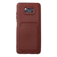 Newface Xiaomi Pocophone X3 Kılıf Kelvin Kartvizitli Silikon - Bordo