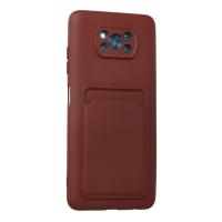 Newface Xiaomi Pocophone X3 Kılıf Kelvin Kartvizitli Silikon - Bordo