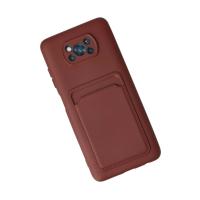 Newface Xiaomi Pocophone X3 Kılıf Kelvin Kartvizitli Silikon - Bordo
