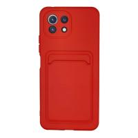 Newface Xiaomi Mi 11 Kılıf Kelvin Kartvizitli Silikon - Kırmızı