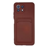 Newface Xiaomi Mi 11 Kılıf Kelvin Kartvizitli Silikon - Bordo