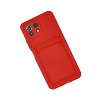 Newface Xiaomi Mİ 11 Lite Kılıf Kelvin Kartvizitli Silikon - Kırmızı
