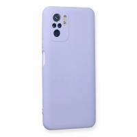 Newface Xiaomi Redmi Note 10 Kılıf Nano içi Kadife Silikon - Lila