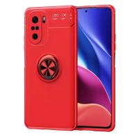 Newface Xiaomi Poco F3 Kılıf Range Yüzüklü Silikon - Kırmızı