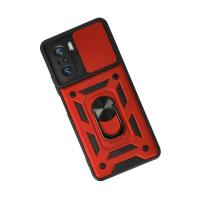 Newface Xiaomi Poco F3 Kılıf Pars Lens Yüzüklü Silikon - Kırmızı