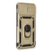 Newface Xiaomi Mİ 11 Lite Kılıf Pars Lens Yüzüklü Silikon - Gold