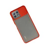 Newface Xiaomi Mİ 11 Lite Kılıf Palm Buzlu Kamera Sürgülü Silikon - Kırmızı