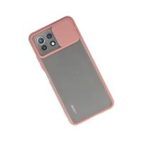 Newface Xiaomi Mİ 11 Lite Kılıf Palm Buzlu Kamera Sürgülü Silikon - Pembe