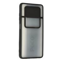 Newface Xiaomi Pocophone X3 Kılıf Palm Buzlu Kamera Sürgülü Silikon - Siyah