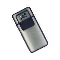 Newface Xiaomi Pocophone X3 Kılıf Palm Buzlu Kamera Sürgülü Silikon - Lacivert