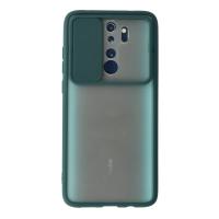 Newface Xiaomi Redmi Note 8 Pro Kılıf Palm Buzlu Kamera Sürgülü Silikon - Yeşil