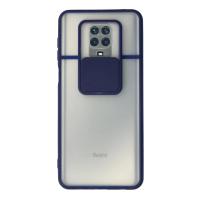 Newface Xiaomi Redmi Note 9 Pro Kılıf Palm Buzlu Kamera Sürgülü Silikon - Lacivert