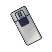 Newface Xiaomi Redmi Note 9 Pro Kılıf Palm Buzlu Kamera Sürgülü Silikon - Lacivert