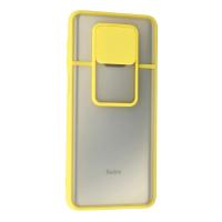 Newface Xiaomi Redmi Note 9 Pro Kılıf Palm Buzlu Kamera Sürgülü Silikon - Sarı