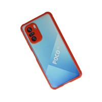 Newface Xiaomi Poco F3 Kılıf Miami Şeffaf Silikon - Kırmızı