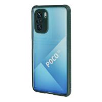 Newface Xiaomi Poco F3 Kılıf Miami Şeffaf Silikon - Koyu Yeşil