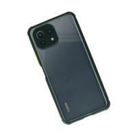 Newface Xiaomi Mİ 11 Lite Kılıf Miami Şeffaf Silikon - Koyu Yeşil