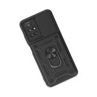 Newface Xiaomi Redmi 10 2022 Kılıf Pars Lens Yüzüklü Silikon - Siyah