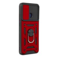 Newface Xiaomi Redmi 10C Kılıf Pars Lens Yüzüklü Silikon - Kırmızı