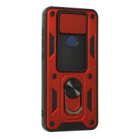 Newface Xiaomi Redmi Note 9 Kılıf Pars Lens Yüzüklü Silikon - Kırmızı