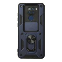 Newface Xiaomi Redmi Note 9 Kılıf Pars Lens Yüzüklü Silikon - Lacivert