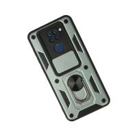 Newface Xiaomi Redmi Note 9 Kılıf Pars Lens Yüzüklü Silikon - Yeşil