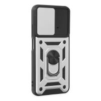 Newface Xiaomi Poco M4 Pro 4G Kılıf Pars Lens Yüzüklü Silikon - Gümüş