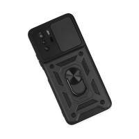 Newface Xiaomi Poco X3 GT Kılıf Pars Lens Yüzüklü Silikon - Siyah