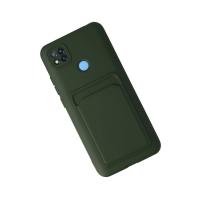 Newface Xiaomi Redmi 9C Kılıf Kelvin Kartvizitli Silikon - Koyu Yeşil