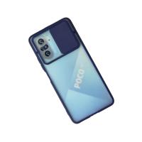 Newface Xiaomi Poco F3 Kılıf Palm Buzlu Kamera Sürgülü Silikon - Lacivert