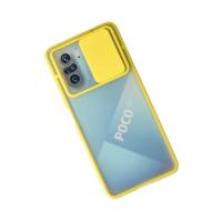 Newface Xiaomi Poco F3 Kılıf Palm Buzlu Kamera Sürgülü Silikon - Sarı