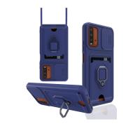 Newface Xiaomi Redmi 9T Kılıf Zuma Kartvizitli Yüzüklü Silikon - Lacivert