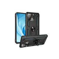 Newface Xiaomi Mİ 11 Lite Kılıf Sofya Yüzüklü Silikon Kapak - Siyah