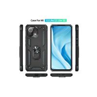 Newface Xiaomi Mİ 11 Lite Kılıf Sofya Yüzüklü Silikon Kapak - Siyah