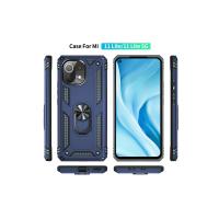 Newface Xiaomi Mİ 11 Lite Kılıf Sofya Yüzüklü Silikon Kapak - Lacivert