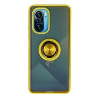 Newface Xiaomi Redmi K40 Kılıf Montreal Yüzüklü Silikon Kapak - Sarı